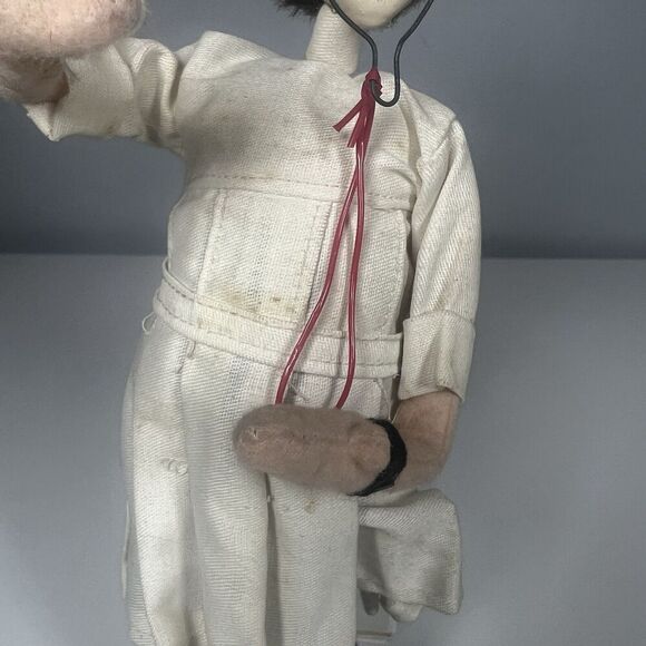 Rare Vintage Klumpe Roldan Doll Male Doctor In Lab Coat - Picture 3 of 8